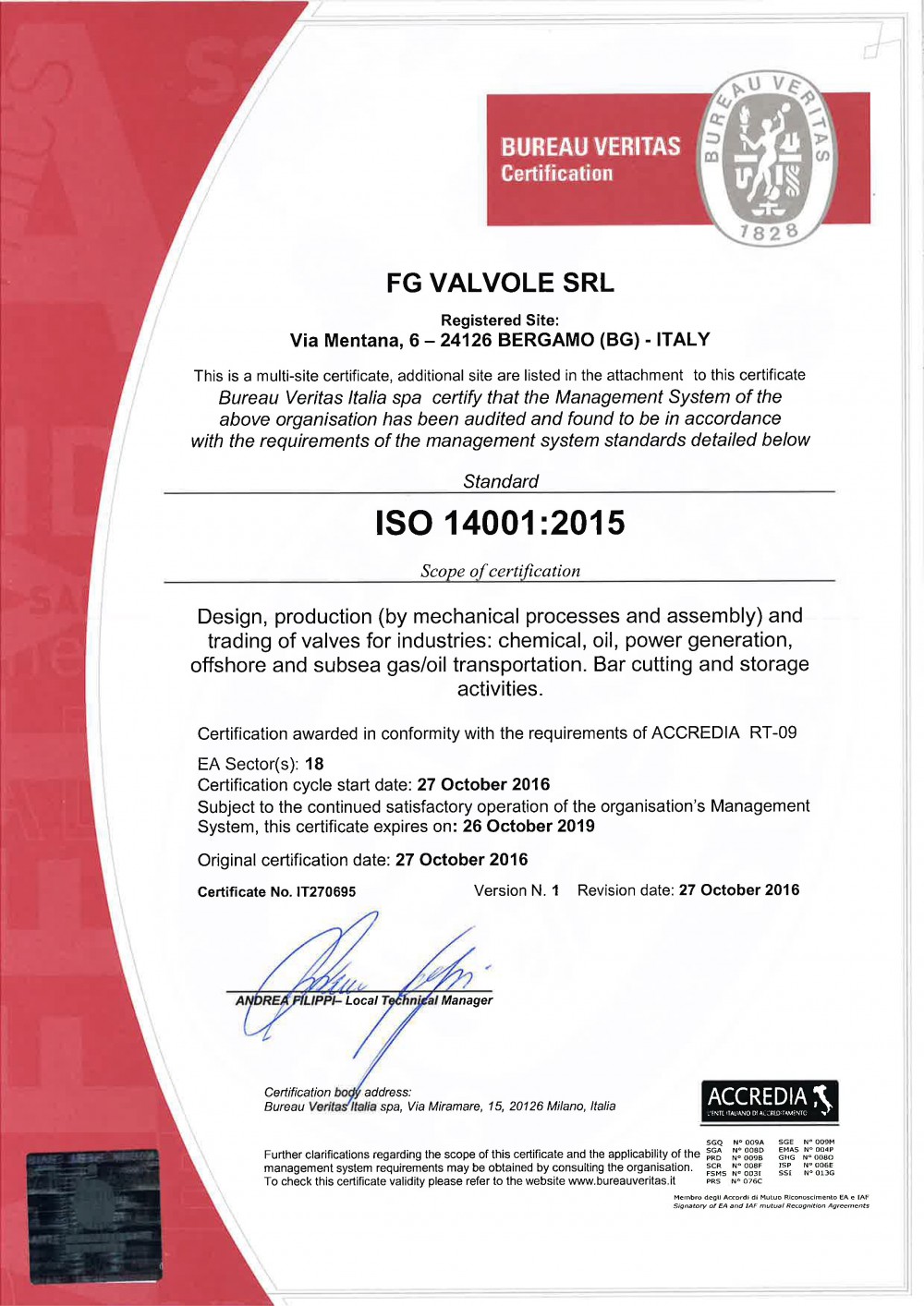 ISO 14001 AND OHSAS 18001 NEW QUALITY CERTIFICATION