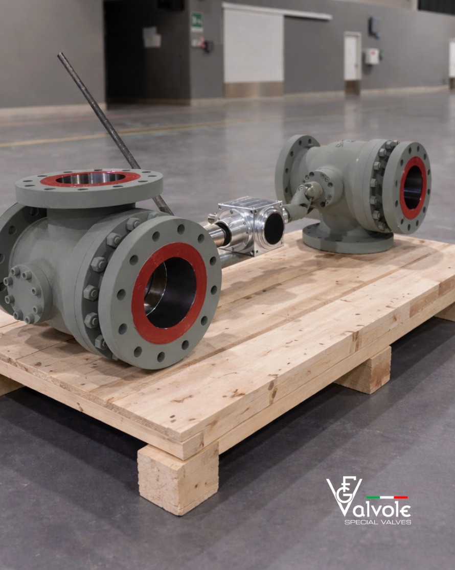 Combinated 3-Way Ball Valve 6” Class 300 for a power plant project in Colombia