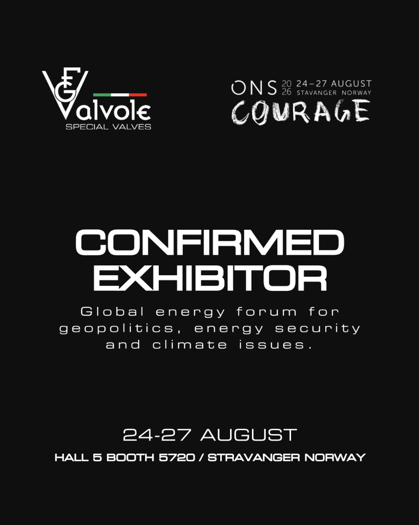 FG Valvole confirms its presence at ONS 2026.